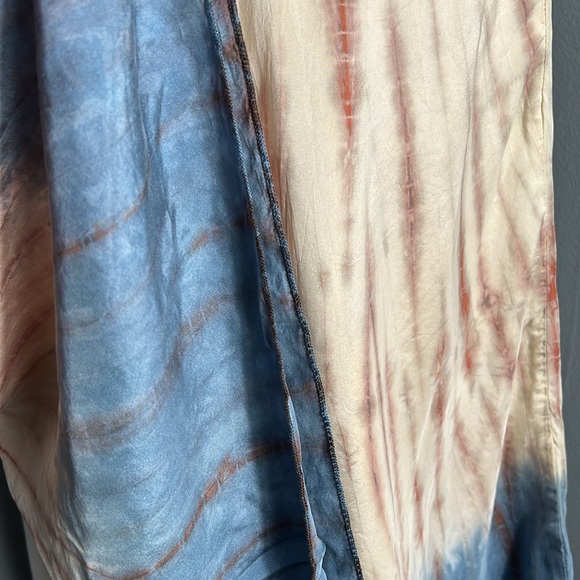 ABS Allen Schwartz Silk Tie Die Midi Skirt size 12 - Picture 15 of 16